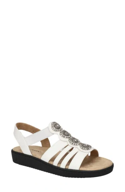 Easy Street Samira Embellished Sandal In White