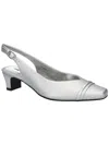 EASY STREET SAYO WOMENS PADDED INSOLE FAUX LEATHER SLINGBACKS