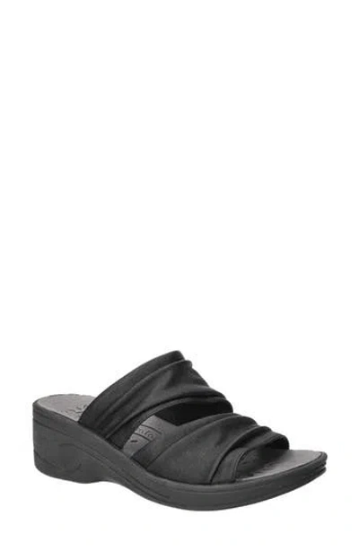 Easy Street Seeker Ruched Sandal In Black