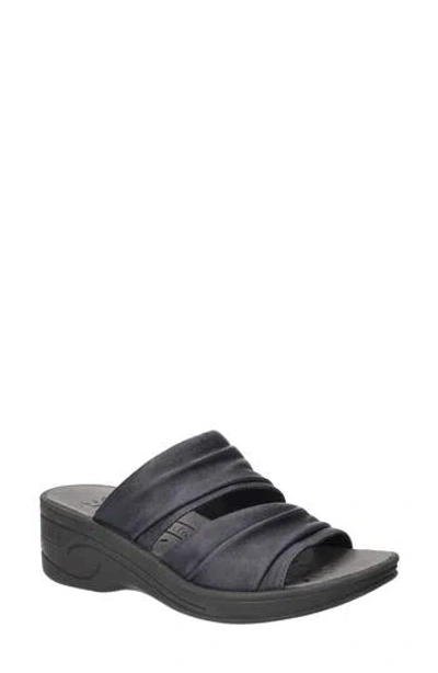 Easy Street Seeker Ruched Sandal In Navy