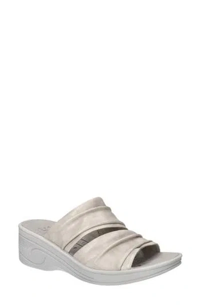 Easy Street Seeker Ruched Sandal In Silver