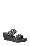Easy Street Selva Platform Wedge Slide Sandal In Black