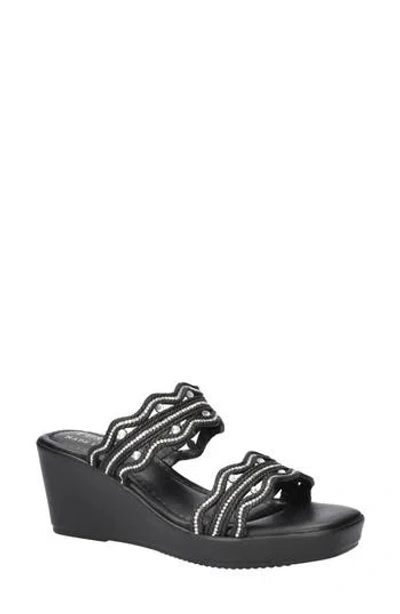 EASY STREET EASY STREET SELVA PLATFORM WEDGE SLIDE SANDAL