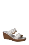 Easy Street Selva Platform Wedge Slide Sandal In White