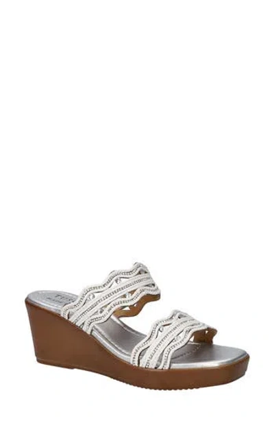 EASY STREET EASY STREET SELVA PLATFORM WEDGE SLIDE SANDAL