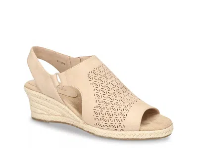 Easy Street Serena Espadrille Wedge Sandal In Brown