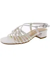 Easy Street Women's Sicilia Buckle Slingback Block Heel Sandals In White