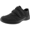 Easy Street Sindy Womens Adjustable Faux Leather Casual And Fashion Sneakers In Black