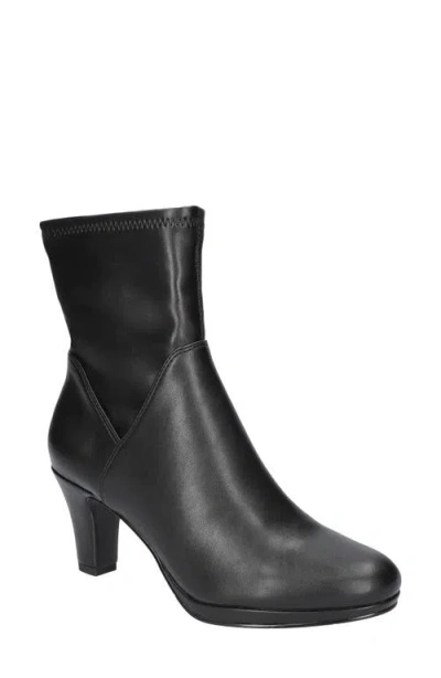 Easy Street Solana Womens Block Heel Manmade Ankle Boots In Black