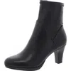 Easy Street Solana Womens Laceless Faux Leather Ankle Boots In Black