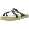 Easy Street Song Womens Toe Loop Man Made Flip-flops In Black