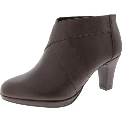 Easy Street Spice Womens Faux Leather Ankle Booties In Multi