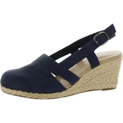 Easy Street Stargaze Womens Slingbacks Slip On Espadrilles In Blue
