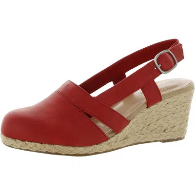 Easy Street Stargaze Womens Slingbacks Slip On Espadrilles In Red