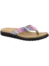 Easy Street Stevie Womens Padded Insole Open Toe Thong Sandals In Multi