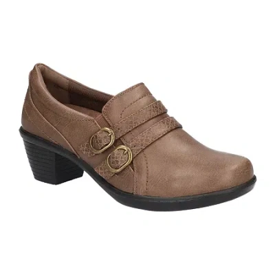 Easy Street Stroll Womens Round Clogs In Brown