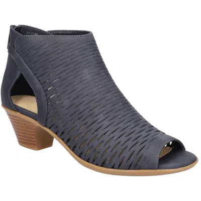 Easy Street Sunrise Womens Faux Leather Laser Cut Heels In Blue