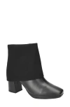 Easy Street Sutton Foldover Cuff Platform Bootie In Black