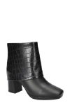 Easy Street Sutton Foldover Cuff Platform Bootie In Black