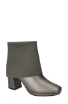 Easy Street Sutton Foldover Cuff Platform Bootie In Silver