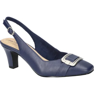 Easy Street Sway Slingback Pump In Navy