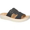 Easy Street Taj Laser Cut Sandal In Black