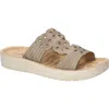 Easy Street Taj Laser Cut Sandal In Natural