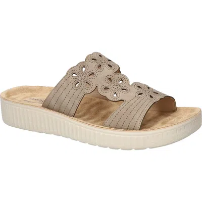 Easy Street Taj Laser Cut Sandal In Natural