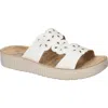 Easy Street Taj Laser Cut Sandal In White
