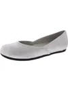 Easy Street Tamar Womens Slip On Casual Ballet Flats In Grey