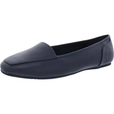 Easy Street Thril Womens Slip On Square Toe Loafers In Blue