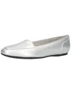 Easy Street Thrill Womens Faux Leather Loafers In Silver