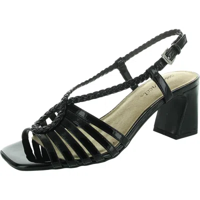 Easy Street Topaz Womens Faux Leather Ankle Strap Heels In Multi