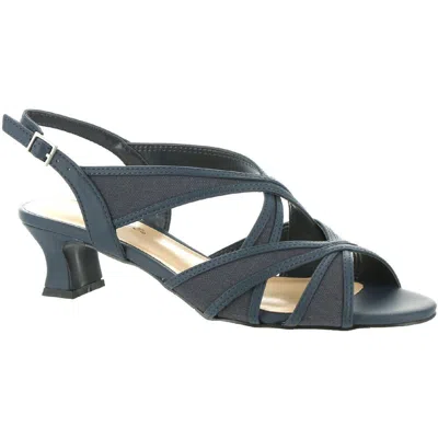 Easy Street Tristen Womens Faux Leather Strappy Slingback Sandals In Multi