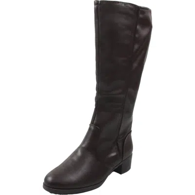 Easy Street Tucker Womens Zipper Faux Leather Knee-high Boots