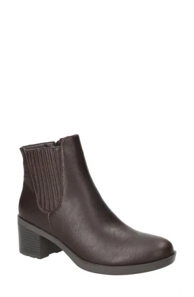 Easy Street Tulsa Faux Leather Bootie In Brown