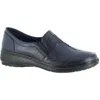 Easy Street Proctor Womens Faux Leather Mini Wedge Slip-on Shoes In Blue