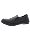 Easy Street Proctor Womens Faux Leather Mini Wedge Slip-on Shoes In Black