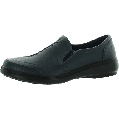 Easy Street Ultimate Womens Slip On Stretch Flats In Blue