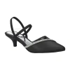 Easy Street Unna Womens Pointed Closed Toe Kitten Heel Pumps In Black