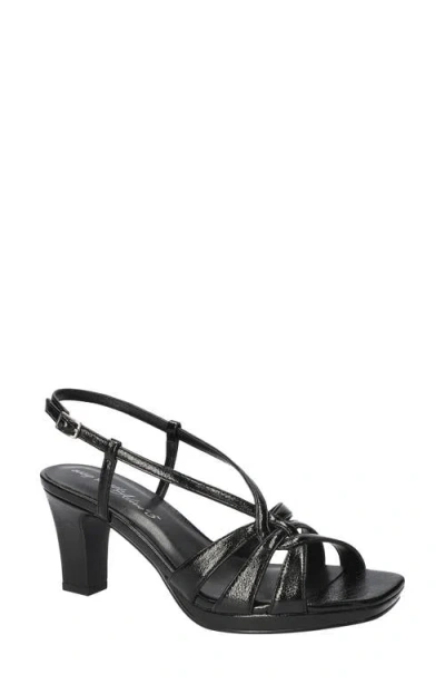 Easy Street Valorie Slingback Platform Sandal In Black