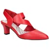 Easy Street Venue Asymmetrical Womens Pointed Toe Dressy Pumps In Red