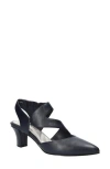 Easy Street Venue Womens Faux Leather Slingback Pumps In Navy/gore