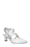 Easy Street Venue Womens Satin Pumps Dance Heels In Silver Satin/gore