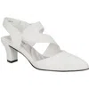 Easy Street Venue Womens Faux Leather Pumps In White