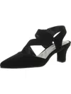 Easy Street Venue Womens Microsuede Pointed Toe Dress Heels In Multi