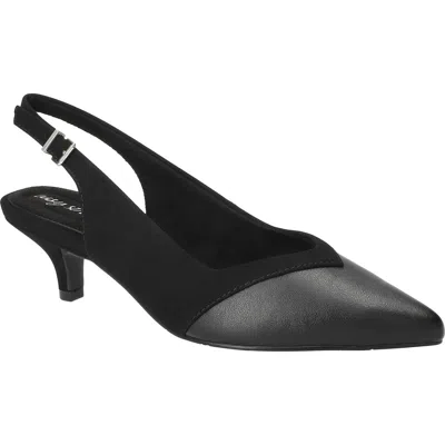 Easy Street Vivid Kitten Heel Slingback Pump In Black