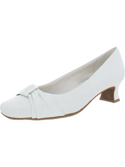 Easy Street Waive Womens Dressy Padded Insole Pumps In White