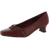 EASY STREET WAIVE WOMENS FAUX LEATHER SLIP ON DRESS HEELS