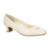 Easy Street Waive Womens Square Kitten Heel Pumps In White